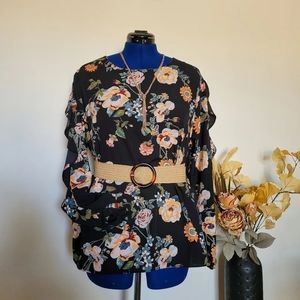 Ava & Viv, Women's 2X, Floral Blouse
